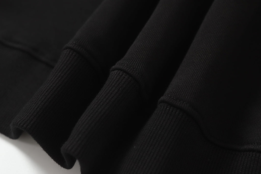 Rhinestone Horseshoe Hoodie - Black Gothic Streetwear Sweatshirt 2601